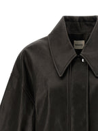 Khaite Black Lamb Leather Leather Jacket