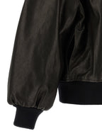 Khaite Black Lamb Leather Leather Jacket