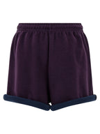 The Attico Purple Cotton Bermuda Shorts