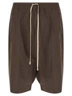 Rick Owens Brown Cotton Bermuda Shorts