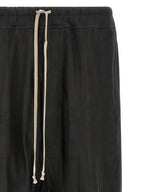 Rick Owens Black Lamb Leather Bermuda Shorts