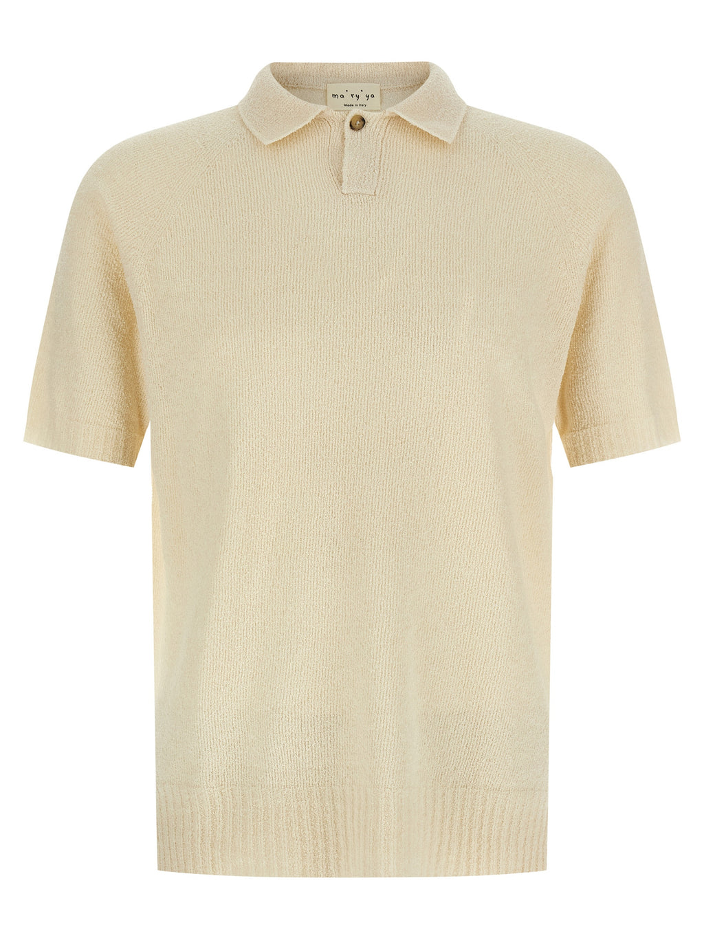 MA'RY'YA Beige Cotton Polo Shirt