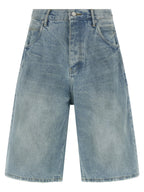 PURPLE Blue Cotton Bermuda Shorts