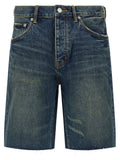 PURPLE Blue Cotton Bermuda Shorts