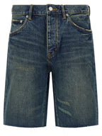 PURPLE Blue Cotton Bermuda Shorts
