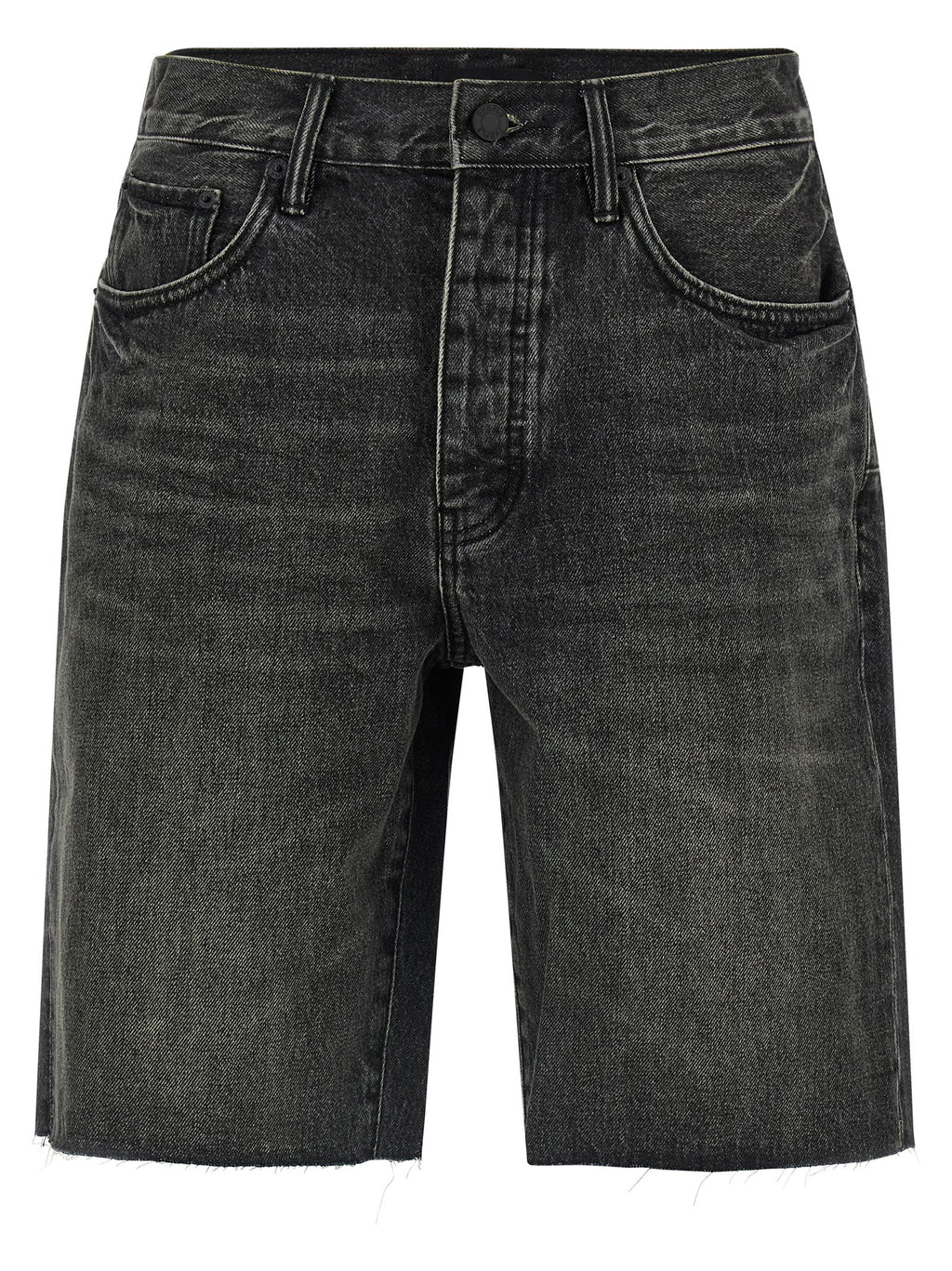 PURPLE Black Cotton Bermuda Shorts