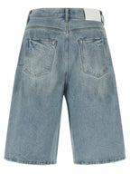 PURPLE Blue Cotton Bermuda Shorts