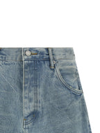 PURPLE Blue Cotton Bermuda Shorts