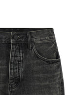 PURPLE Black Cotton Bermuda Shorts