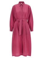 Max Mara Purple Cotton Long Dress