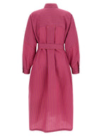 Max Mara Purple Cotton Long Dress