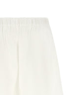 XACUS White Cotton Bermuda Shorts