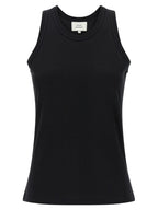 Loulou De Saison Black Cotton Sleeveles T-Shirt