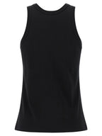 Loulou De Saison Black Cotton Sleeveles T-Shirt