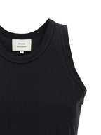 Loulou De Saison Black Cotton Sleeveles T-Shirt