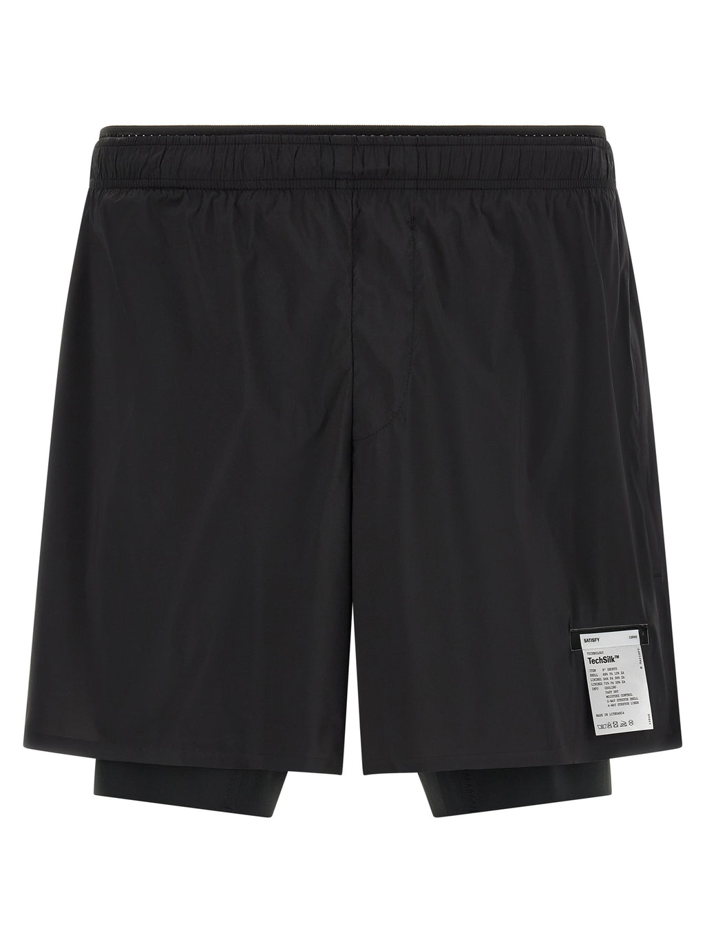 SATISFY Black Nylon Bermuda Shorts