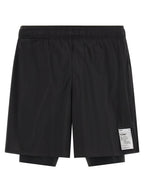 SATISFY Black Nylon Bermuda Shorts