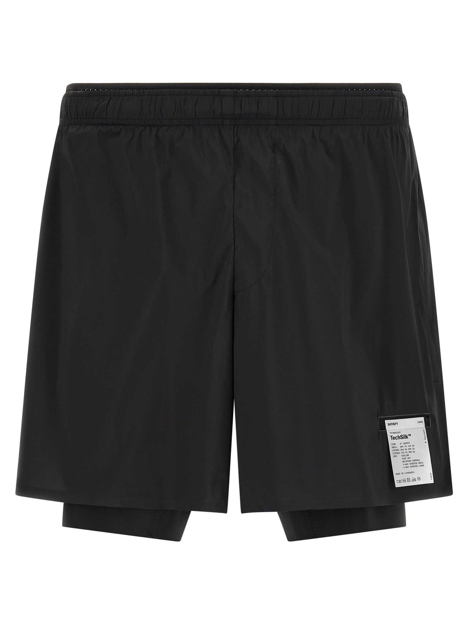 SATISFY Black Nylon Bermuda Shorts