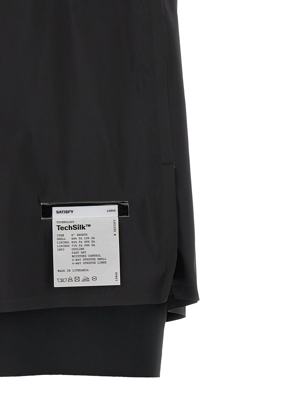 SATISFY Black Nylon Bermuda Shorts