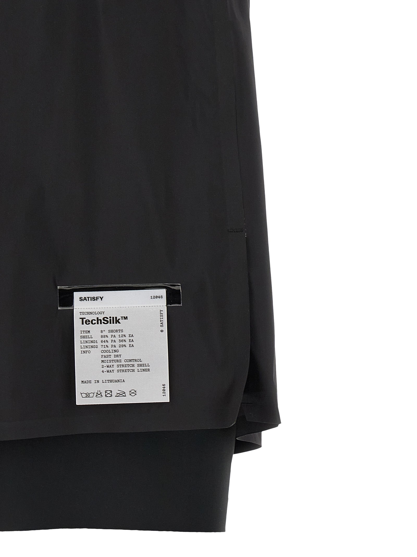 SATISFY Black Nylon Bermuda Shorts