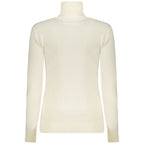 Weiß Viskose Damen Strickpullover