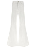 Twinset White Cotton Flared Jeans