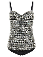 Dolce & Gabbana Silver Polyamide Bodysuit