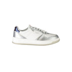 Weiße Polyurethan-Sneaker für Damen