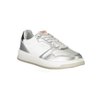 Weiße Polyurethan-Sneaker für Damen
