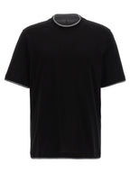 Brunello Cucinelli Black Cotton T-Shirt
