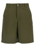 Gucci Bicolor Cotton Bermuda Shorts