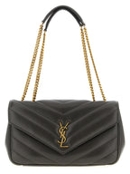 Saint Laurent Brown Lamb Leather Shoulder Bag