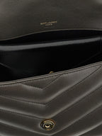 Saint Laurent Brown Lamb Leather Shoulder Bag