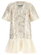 Ganni White Polyester Short Dress