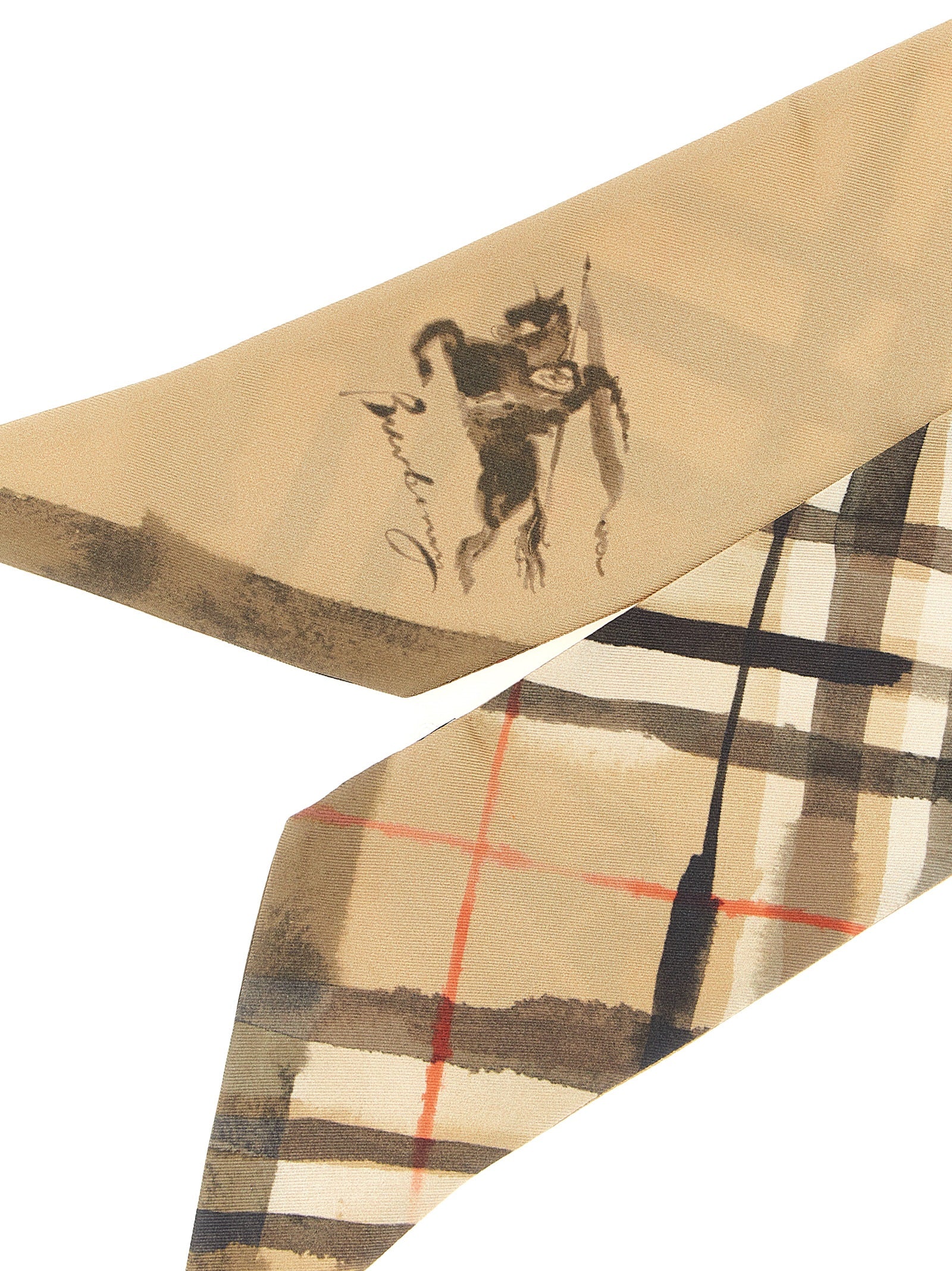 Beige Satin Foulard