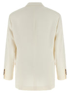 Brunello Cucinelli White Silk Blazer