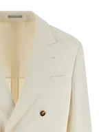 Brunello Cucinelli White Silk Blazer