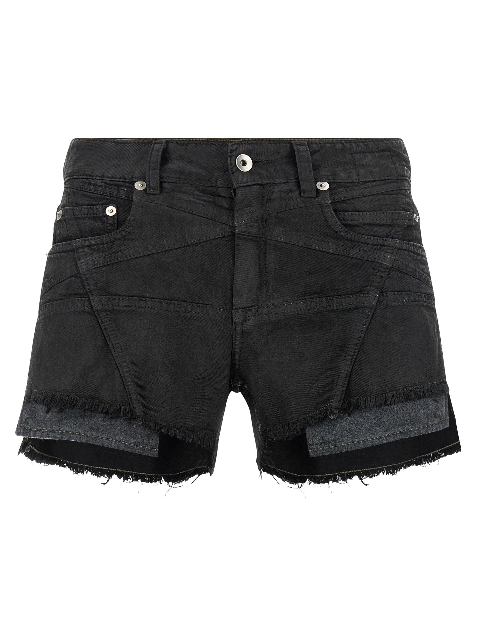 DRKSHDW Black Cotton Bermuda Shorts
