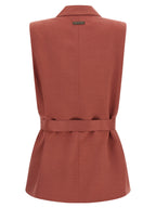 Peserico Multicolor Viscose Sleeveless Jacket