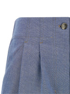 Bermuda-Shorts aus blauer Baumwolle