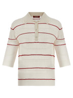 White Silk Polo Shirt