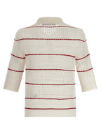 White Silk Polo Shirt