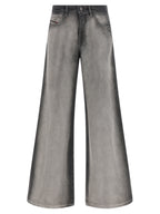 Diesel Gray Cotton Flared Jeans