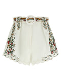 FARM RIO White Viscose Bermuda Shorts