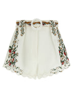 FARM RIO White Viscose Bermuda Shorts