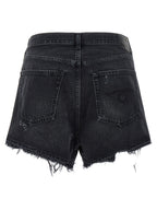 R13 Black Cotton Bermuda Shorts
