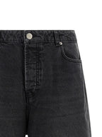 Ami Paris Black Cotton Bermuda Shorts
