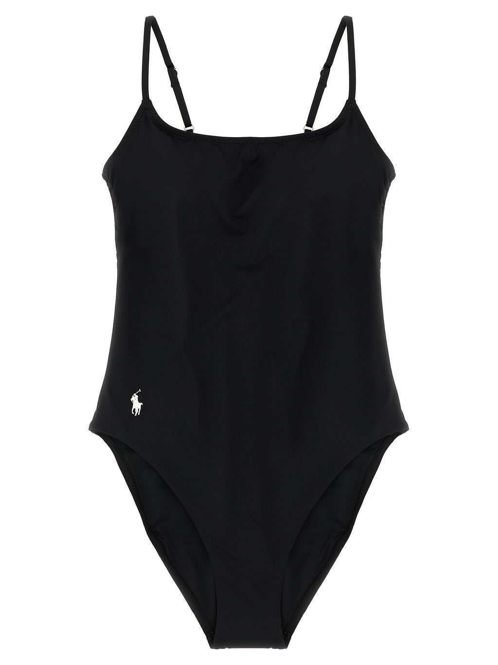 Black Nylon One-Piece Swimsuit