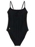 Black Nylon One-Piece Swimsuit