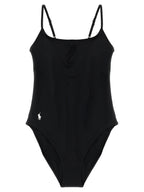 Black Nylon One-Piece Swimsuit
